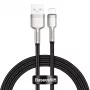 BASEUS Fast Charge Cafule Datu pārraides kabelis - USB Type-A uz Lightning - 480Mbps (2.4A PD) - 1m - Melns