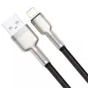 BASEUS Fast Charge Cafule Datu pārraides kabelis - USB Type-A uz Lightning - 480Mbps (2.4A PD) - 1m - Melns