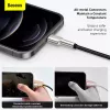 BASEUS Fast Charge Cafule Datu pārraides kabelis - USB Type-A uz Lightning - 480Mbps (2.4A PD) - 1m - Melns