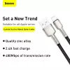 BASEUS Fast Charge Cafule Datu pārraides kabelis - USB Type-A uz Lightning - 480Mbps (2.4A PD) - 1m - Melns