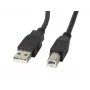 LANBERG USB-A(vīriešu)->USB-B(vīriešu) 2.0 kabelis 5m Melns