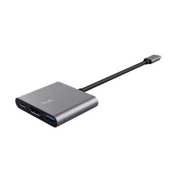 Trust Dalyx USB 3.2 Gen 1 (3.1 Gen 1) Type-C Alumīnija, Melns