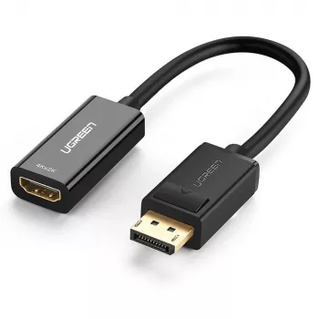 Video kabeļa adapteris UGREEN DisplayPort (vīrišķais) uz HDMI (sieviešu) 0,25 m, apzeltīti kontakti, atbalsta 1080p