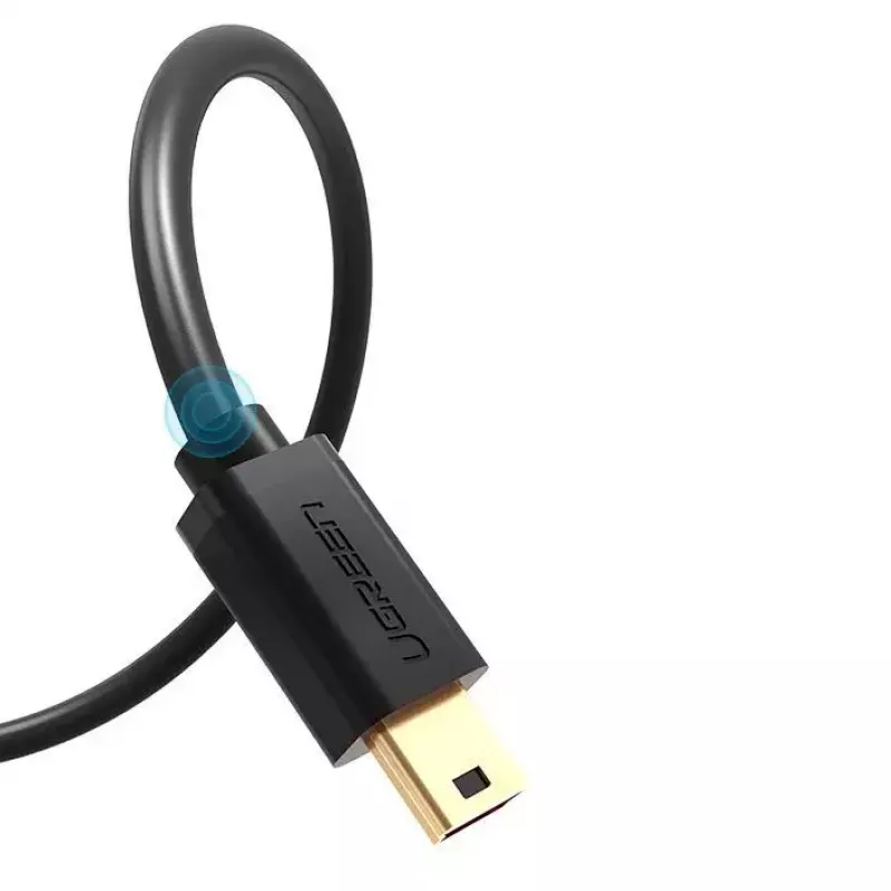 USB kabelis UGREEN 10385 Mini-USB 480 Mbps 1,5 m Melns, ātra uzlāde