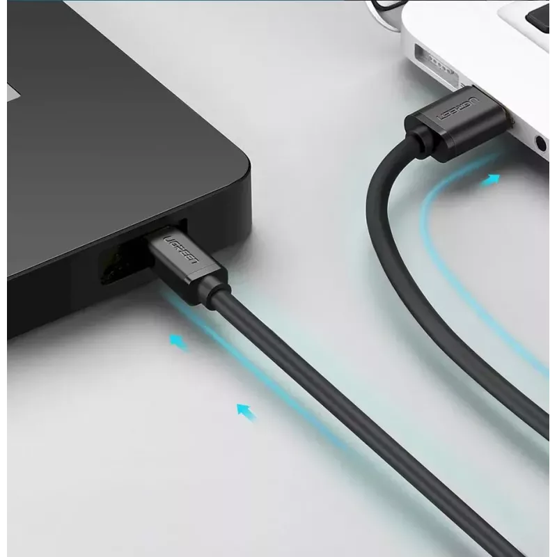 USB kabelis UGREEN 10385 Mini-USB 480 Mbps 1,5 m Melns, ātra uzlāde
