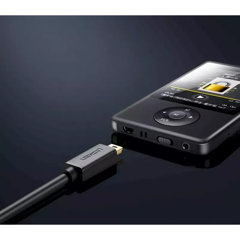 USB kabelis UGREEN 10385 Mini-USB 480 Mbps 1,5 m Melns, ātra uzlāde