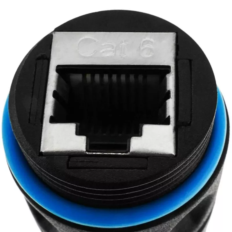 Techly IWP-MD C6-IP68T RJ-45 savienotāja pārejas adapteris, melns