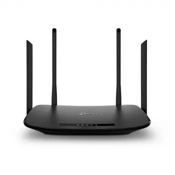 TP-Link Archer VR300 AC1200 bezvadu VDSL/ADSL modema maršrutētājs, Wi-Fi 5 (802.11ac), divjoslu (2.4 GHz / 5 GHz), Ethernet LAN, VDSL2, melns