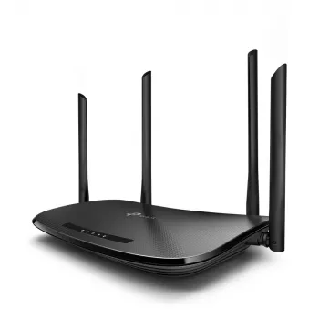 TP-Link Archer VR300 AC1200 bezvadu VDSL/ADSL modema maršrutētājs, Wi-Fi 5 (802.11ac), divjoslu (2.4 GHz / 5 GHz), Ethernet LAN, VDSL2, melns