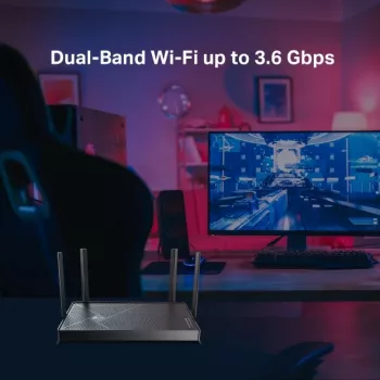 TP-Link Archer BE3600 bezvadu maršrutētājs 2.5 Gigabit Ethernet divu joslu (2.4 GHz / 5 GHz) Melns