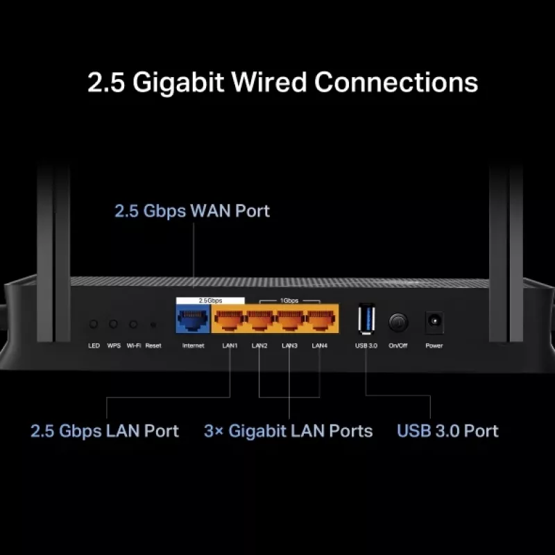 TP-Link Archer BE3600 bezvadu maršrutētājs 2.5 Gigabit Ethernet divu joslu (2.4 GHz / 5 GHz) Melns