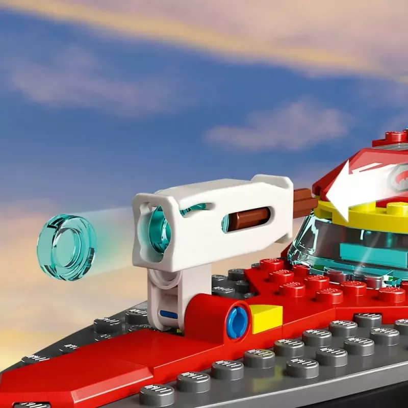 LEGO ugunsdzēsības glābšanas laiva 60373 — City sērija, 144 gab., 3 minifigūras, 5+ gadiem