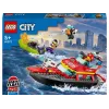 LEGO ugunsdzēsības glābšanas laiva 60373 — City sērija, 144 gab., 3 minifigūras, 5+ gadiem