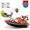 LEGO ugunsdzēsības glābšanas laiva 60373 — City sērija, 144 gab., 3 minifigūras, 5+ gadiem