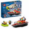 LEGO ugunsdzēsības glābšanas laiva 60373 — City sērija, 144 gab., 3 minifigūras, 5+ gadiem