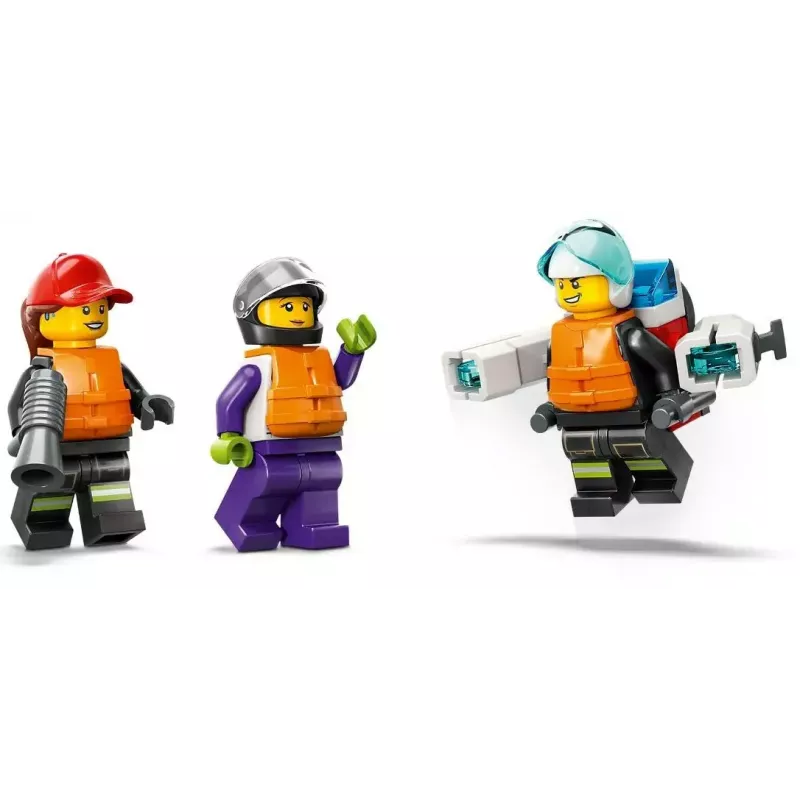 LEGO ugunsdzēsības glābšanas laiva 60373 — City sērija, 144 gab., 3 minifigūras, 5+ gadiem
