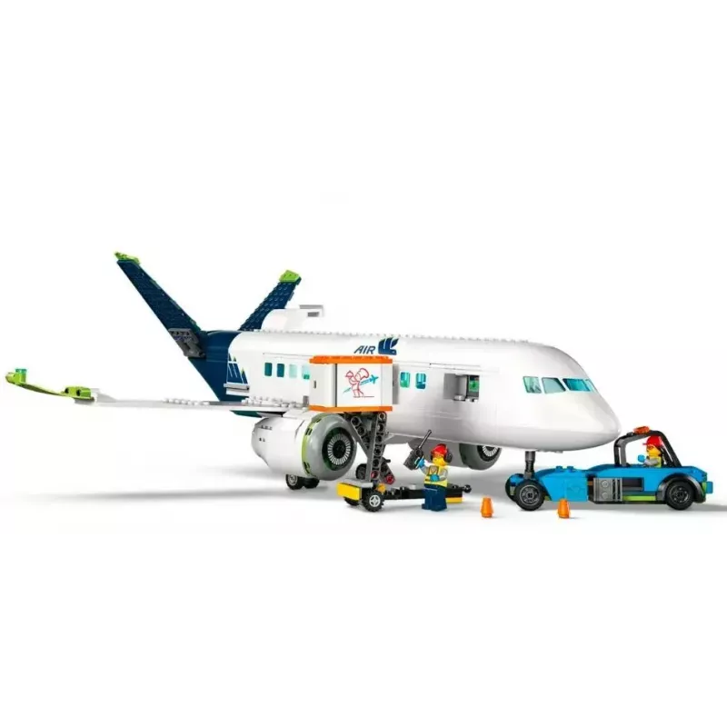 LEGO Pasažieru lidmašīnas būvkomplekts 60367 — City sērija, 913 gabali, 8 minifigūras, detalizēts interjers