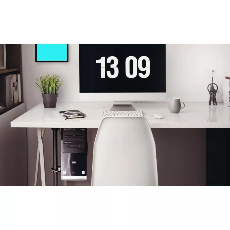 Techly ICA-CS 63 CPU turētājs stiprināšanai pie galda, melns