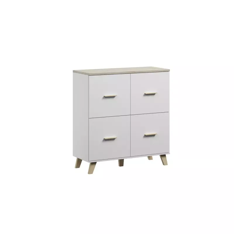 Skapis cama meble LOTTA 110 4D — 4 durvis, 6 plaukti, Sonoma ozola virsma, 1100×540×1190 mm