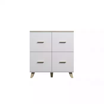 Skapis cama meble LOTTA 110 4D — 4 durvis, 6 plaukti, Sonoma ozola virsma, 1100×540×1190 mm