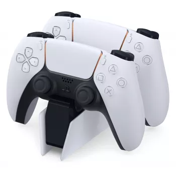 Sony DualSense uzlādes stacija 2 PS5 kontrolieriem, balta, fiksējoša