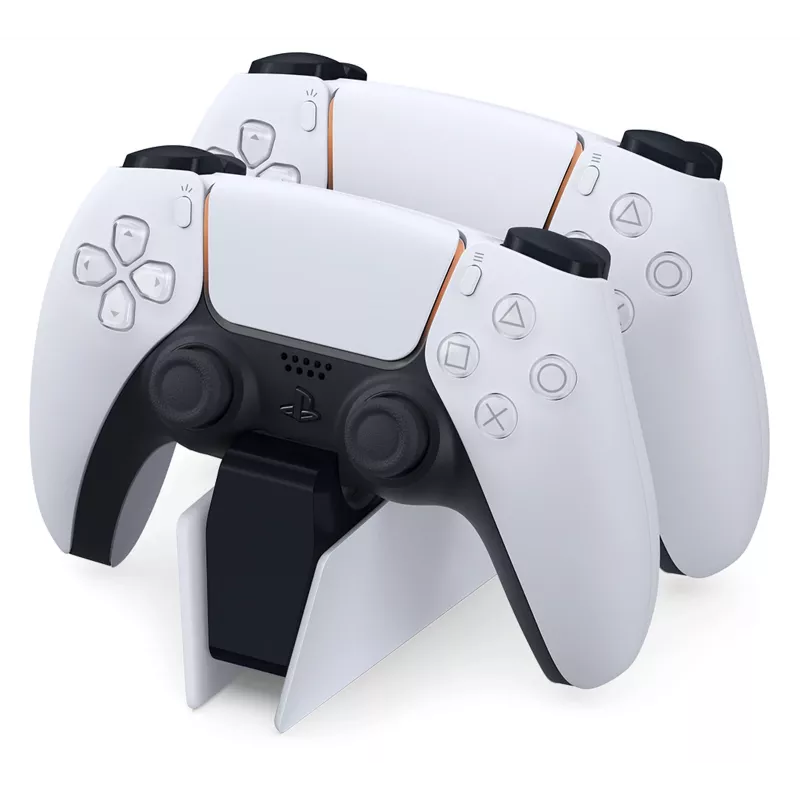 Sony DualSense uzlādes stacija 2 PS5 kontrolieriem, balta, fiksējoša