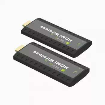 Techly IDATA HDMI-WL53 AV raidītājs un uztvērējs, bezvadu HDMI pagarinātājs, melns
