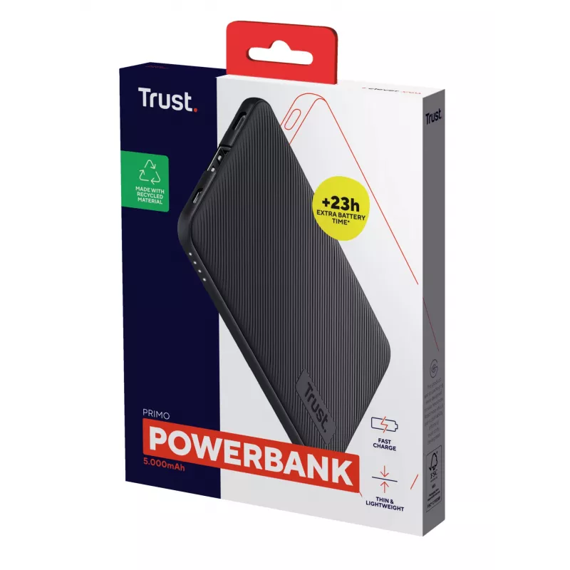 Trust Primo 5000 mAh Melns - ārējais akumulators