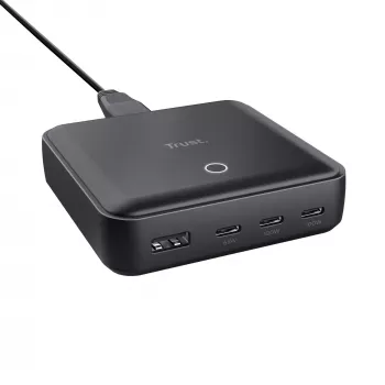 Trust Maxo universālais 100W 4-portu USB lādētājs, melns