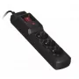 Pagarinātājs ActiveJet COMBO 3GN 1.5 m — 3 kontaktligzdas Tips E, 230 V, 10 A, melns