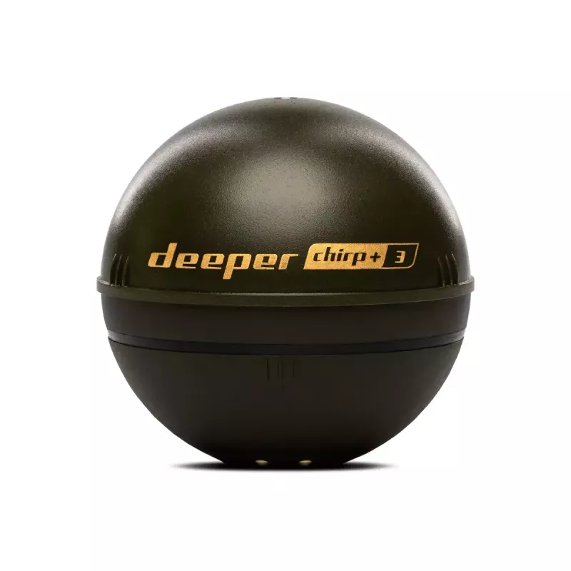 Portatīvais zivju meklētājs Deeper Smart Sonar CHIRP+3 Wi‑Fi — izmetams bezvadu hidrolokators, max dziļums 100 m, konusa leņķi 47°/20°/7°, Wi‑Fi, GPS/GLONASS