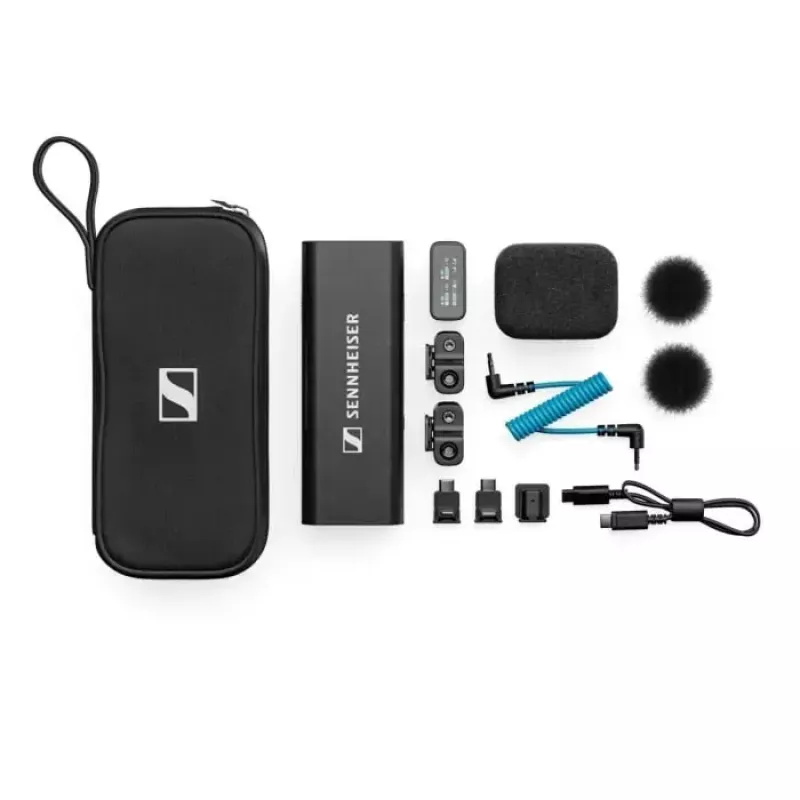 Kondensatora bezvadu mikrofonu komplekts Sennheiser PROFILE Wireless 2-kanālu — omnidirekcionāls, 48 kHz, 245 m darbības rādiuss, 7 h akumulators