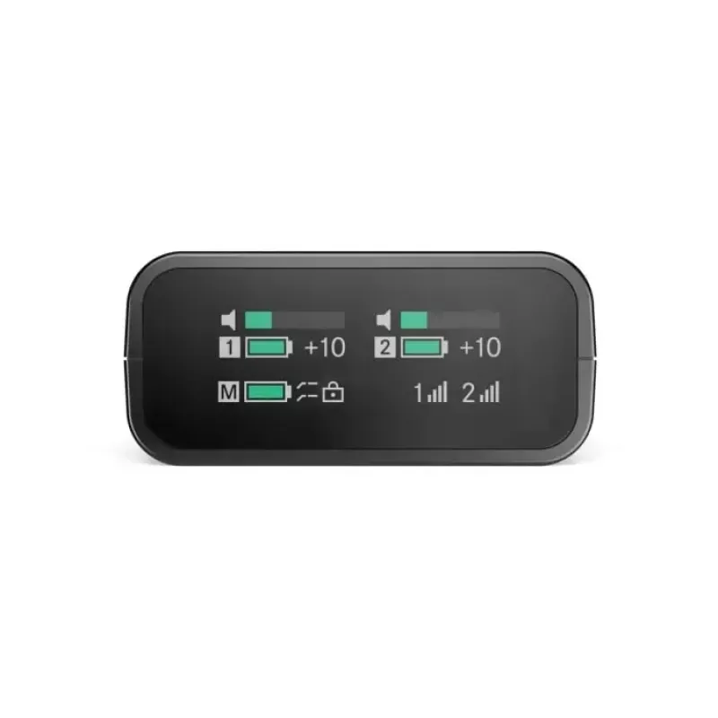 Kondensatora bezvadu mikrofonu komplekts Sennheiser PROFILE Wireless 2-kanālu — omnidirekcionāls, 48 kHz, 245 m darbības rādiuss, 7 h akumulators