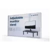Brīvi stāvošs monitora statīvs GEMBIRD MS-TABLE-01 — viens ekrāns, 20 kg, melns, manuāls augstums 100–140 mm