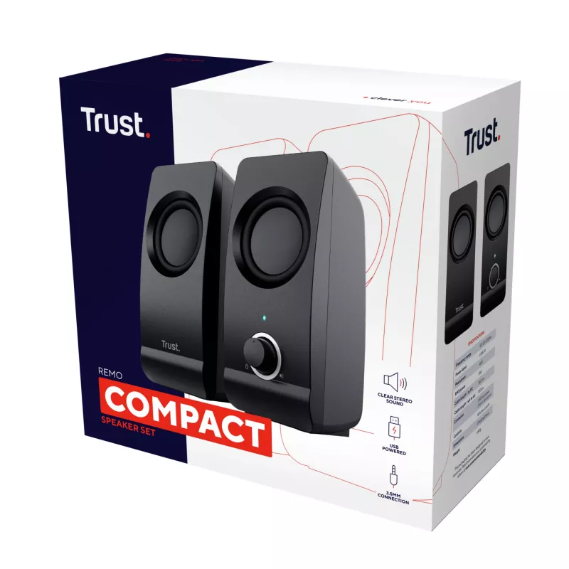 Trust Remo 2.0 1-way Melns Vadu 8 W