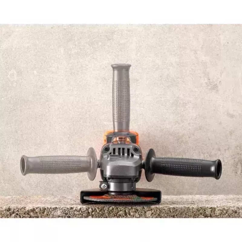 Leņķa slīpmašīna Black & Decker BCG720N — bezvada 18V Li-Ion, 12.5 cm disks, līdz 8600 RPM, 3 roktura pozīcijas
