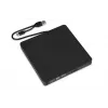 Ārējais optiskais diskdzinis IBOX IED03 DVD±RW USB 3.1 Gen1 (USB-C) Melns, paplāte, 24x CD / 8x DVD
