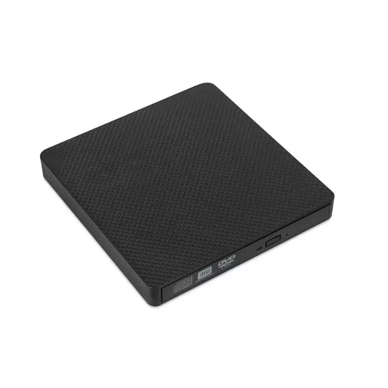 Ārējais optiskais diskdzinis IBOX IED03 DVD±RW USB 3.1 Gen1 (USB-C) Melns, paplāte, 24x CD / 8x DVD