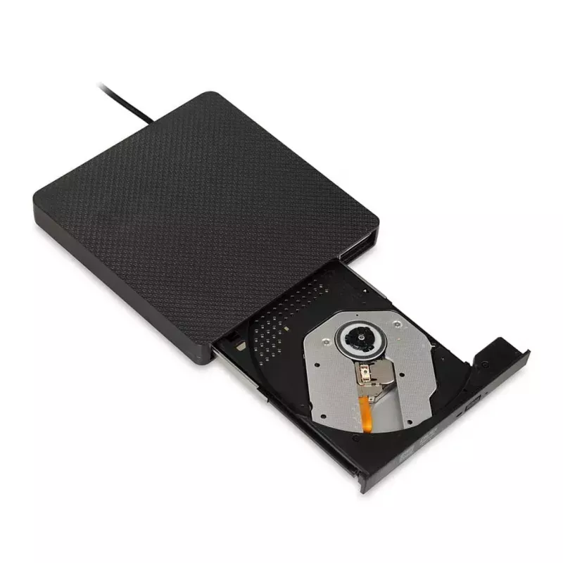Ārējais optiskais diskdzinis IBOX IED03 DVD±RW USB 3.1 Gen1 (USB-C) Melns, paplāte, 24x CD / 8x DVD