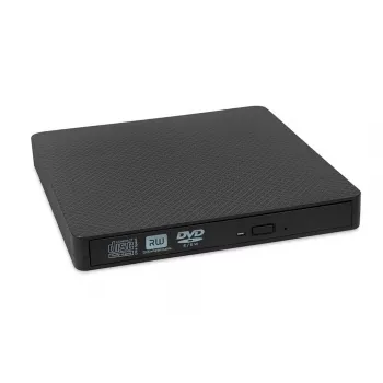 Ārējais optiskais diskdzinis IBOX IED03 DVD±RW USB 3.1 Gen1 (USB-C) Melns, paplāte, 24x CD / 8x DVD