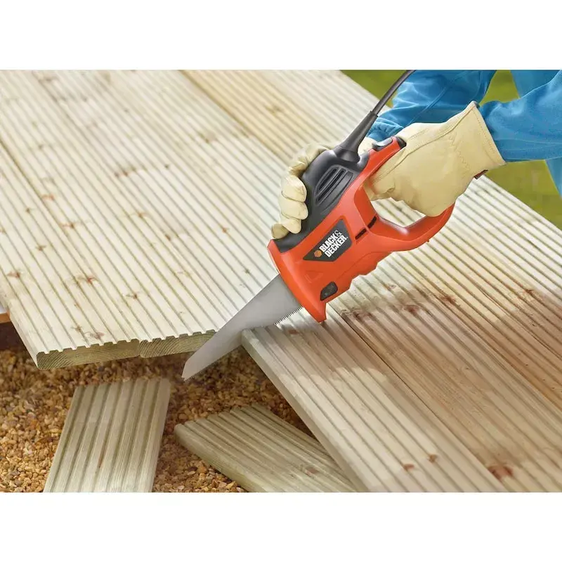 Bucksaw Black & Decker KS880EC-QS – rokas zāģis, asmens garums 23.9 cm, ergonomisks rokturis, oranžs