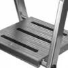 Saliekamās kāpnes Krause 126313 — alumīnija 3-pakāpju kāpnes, max augstums 140 cm, slodze 150 kg, pretslīdes pakāpieni un kājiņas