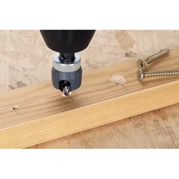 Skrūvju palaižamais Wolfcraft 2544000, sešstūra kāts, instrumentu tērauds, krāsainajiem metāliem, 90° padziļināšana, iekļauta sešstūra atslēga