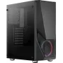 Aerocool PGS Zauron FRGB-G-BK-v1 Midi Tower datora korpuss spēlētājiem, ATX/micro-ATX/Mini-ITX, rūdīts stikls, FRGB, melns