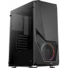 Aerocool PGS Zauron FRGB-G-BK-v1 Midi Tower datora korpuss spēlētājiem, ATX/micro-ATX/Mini-ITX, rūdīts stikls, FRGB, melns