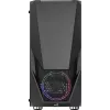 Aerocool PGS Zauron FRGB-G-BK-v1 Midi Tower datora korpuss spēlētājiem, ATX/micro-ATX/Mini-ITX, rūdīts stikls, FRGB, melns