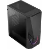 Aerocool PGS Zauron FRGB-G-BK-v1 Midi Tower datora korpuss spēlētājiem, ATX/micro-ATX/Mini-ITX, rūdīts stikls, FRGB, melns