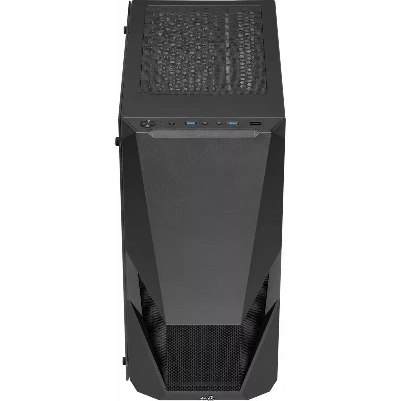 Aerocool PGS Zauron FRGB-G-BK-v1 Midi Tower datora korpuss spēlētājiem, ATX/micro-ATX/Mini-ITX, rūdīts stikls, FRGB, melns