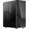 Aerocool PGS Zauron FRGB-G-BK-v1 Midi Tower datora korpuss spēlētājiem, ATX/micro-ATX/Mini-ITX, rūdīts stikls, FRGB, melns