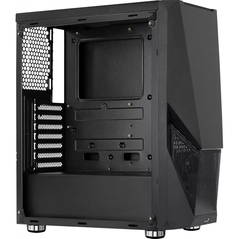 Aerocool PGS Zauron FRGB-G-BK-v1 Midi Tower datora korpuss spēlētājiem, ATX/micro-ATX/Mini-ITX, rūdīts stikls, FRGB, melns